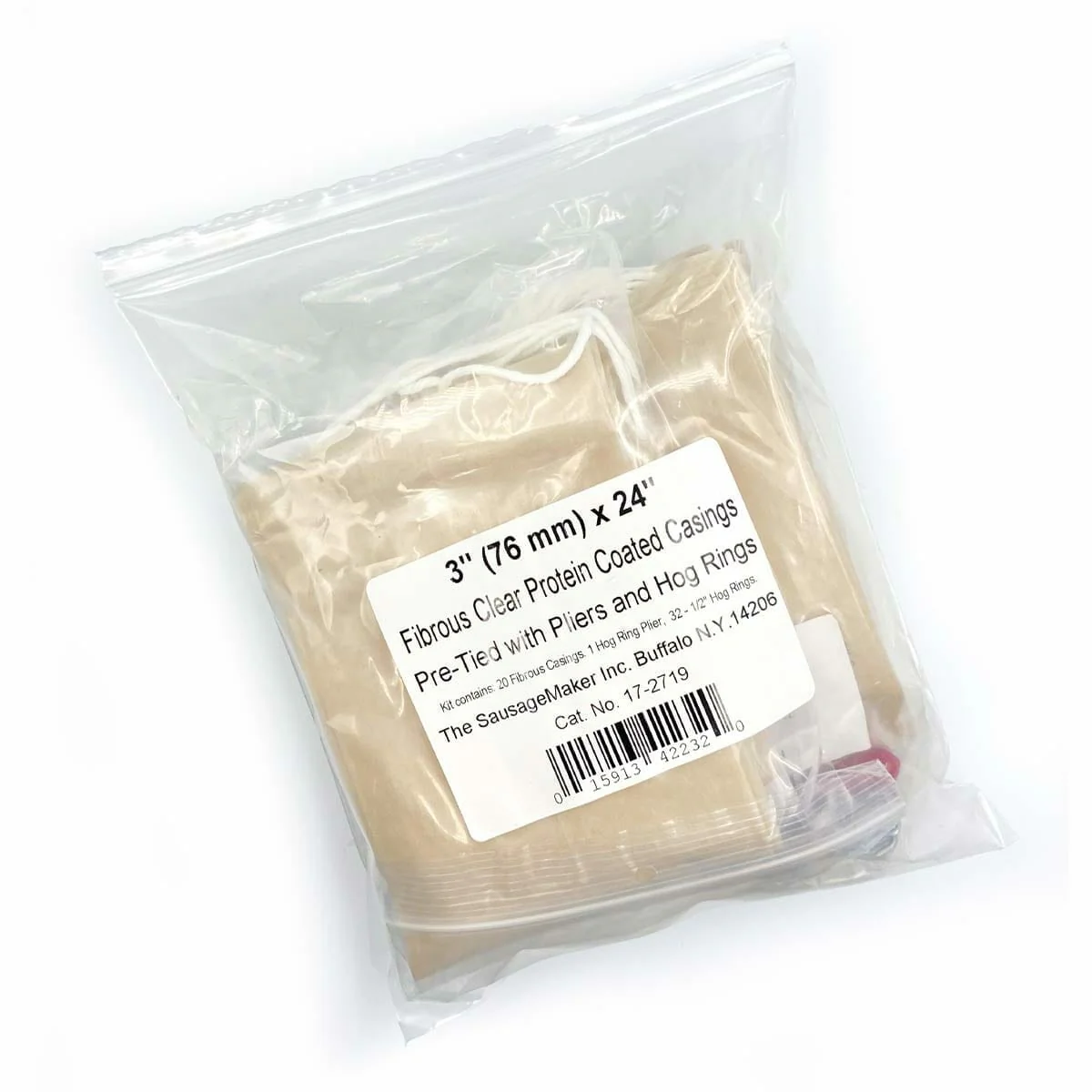 76mm Clear Protein Coated Fibrous Casing Kit - Image 6